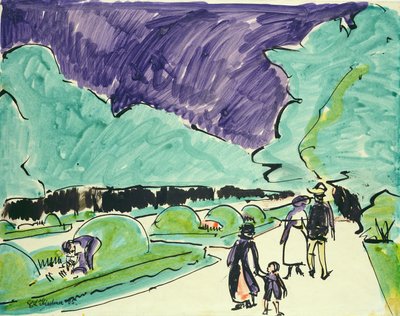 Entrance to a Large Garden in Dresden, 1905 by Ernst Ludwig Kirchner